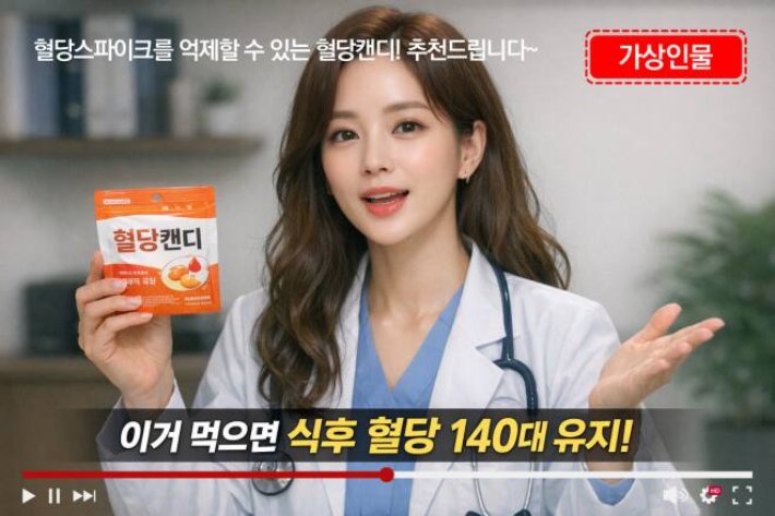 중국 AI 가상 인물의 콘택트렌즈 광고, 허위 광고 논란