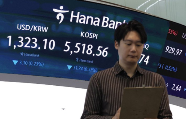코스피, 하락 출발 후 5500선 회복