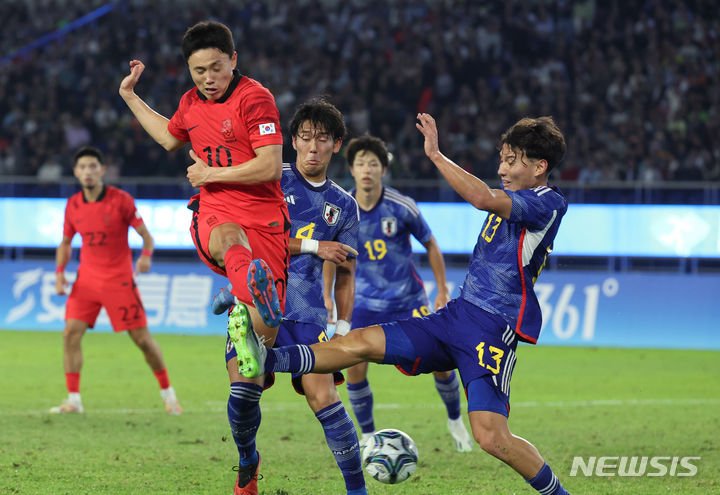 일본 남자 축구, 아시안게임 결승전에서 한국과 맞대결