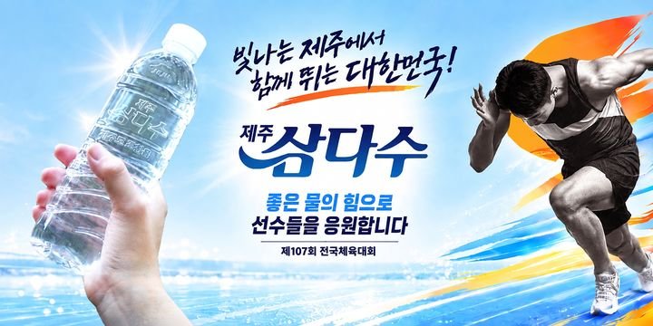 제주개발공사, 전국체전 위해 제주삼다수 10만800병 지원