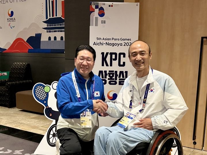 이상현 사이클연맹 회장, 장애인 아시안게임 현장 방문